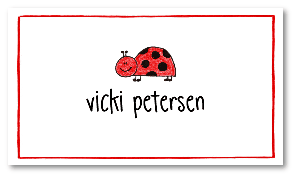 Ladybug Calling Card Design