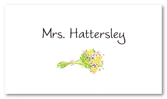 Wildflowers Calling Card Design