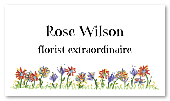 Summer Wildflowers Personal Calling Cards