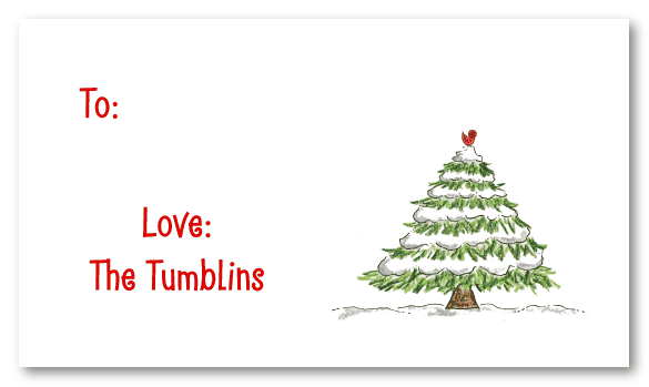 Snowy Tree Calling Cards