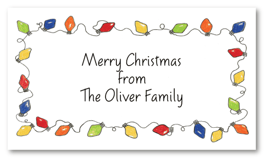 Christmas Tree Bulbs Personal Calling Cards