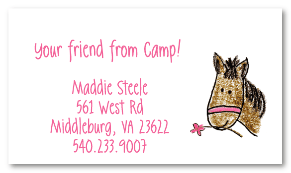 Horse Personal Calling Cards
