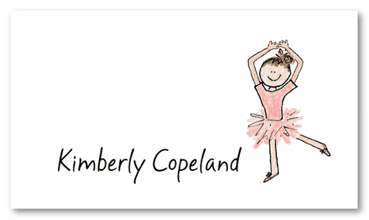 Brunette Ballerina Personal Calling Cards