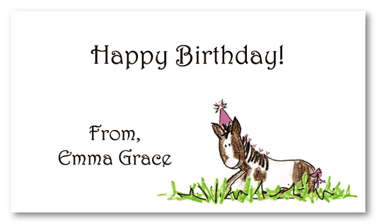 Horse Birthday Party Personal Calling Cards