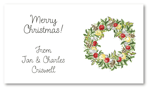 Williamsburg Wreath Calling Cards