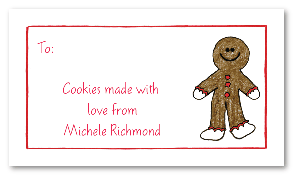 Gingerbread Man Calling Cards
