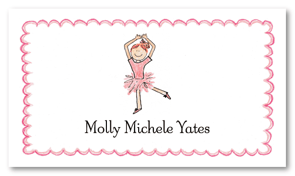 Red Head Ballerina Calling Cards