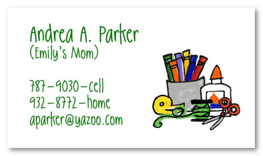 Arts And Crafts Calling Cards