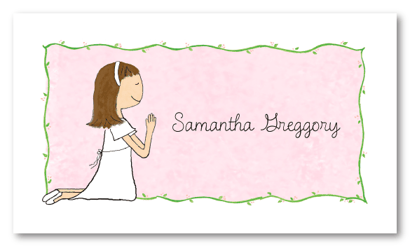 Girl's First Communion Calling Cards