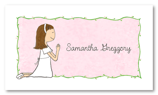 Girl's First Communion Calling Cards