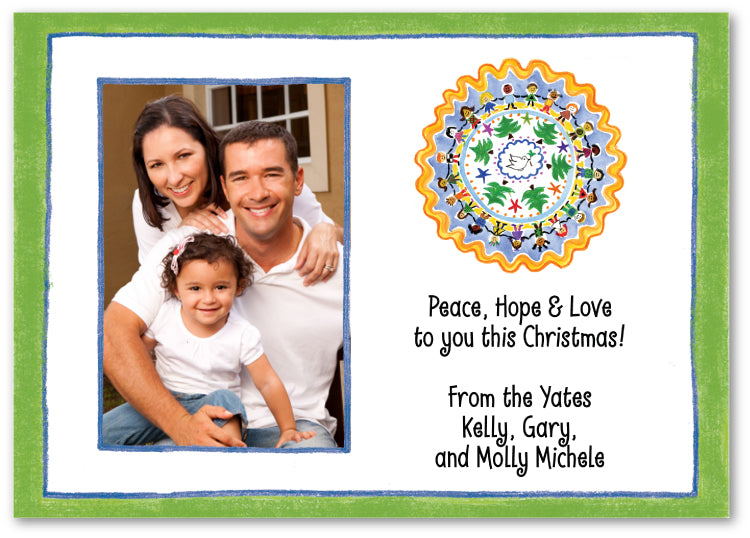 Holiday Circle of Peace Photo Card