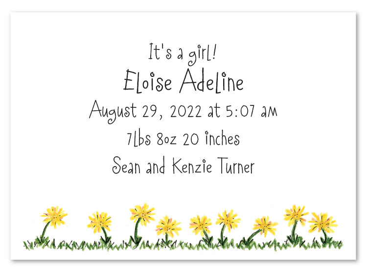 Dandelions Flat Card