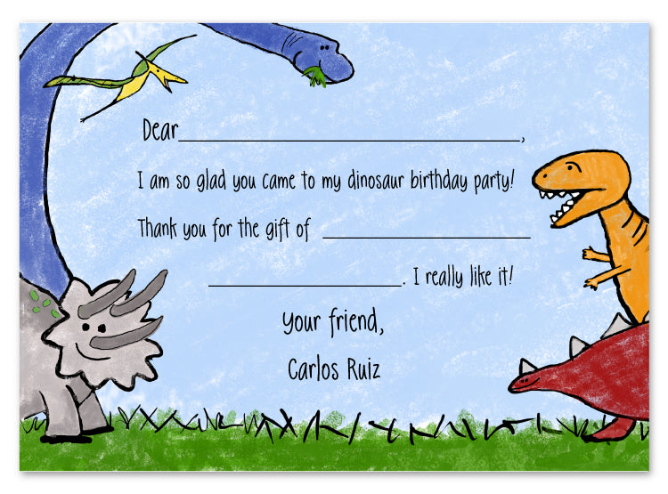 Dinosaur Flat Notecard