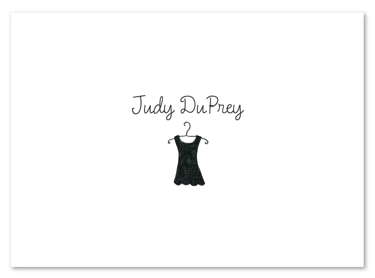 Black Dress Stationery