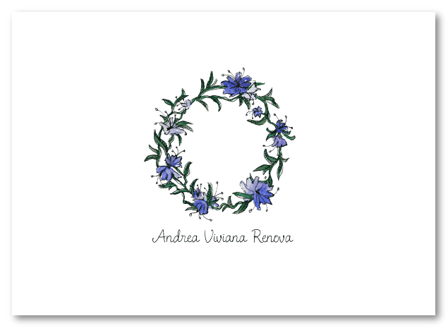 Scabiosa Wreath Stationery