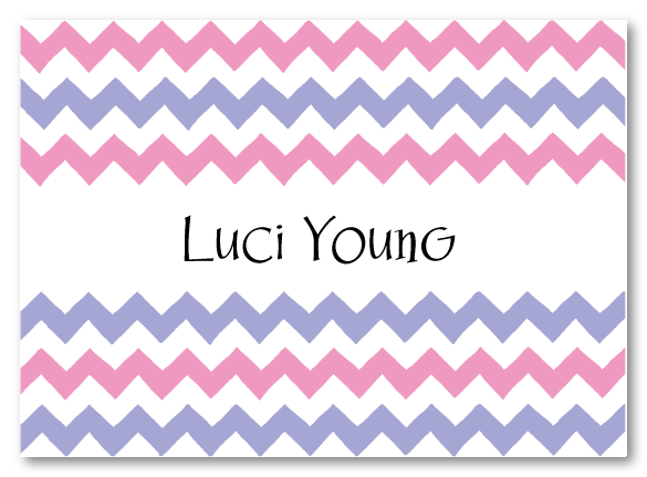 Pink and Purple Chevron Stationery