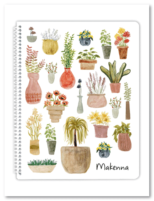 Patio Plants Spiral Notebook