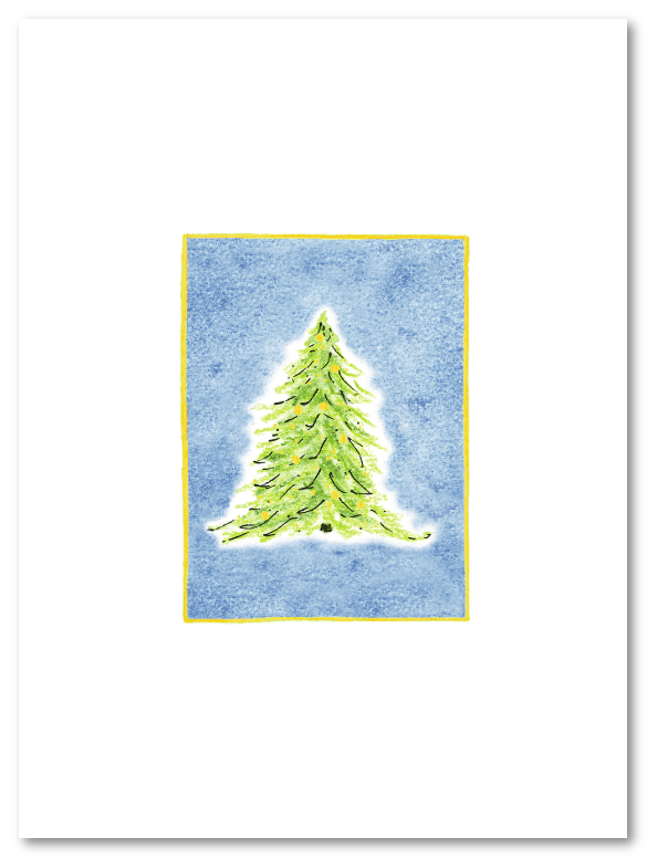 Pine Tree  Personalized Christmas Card