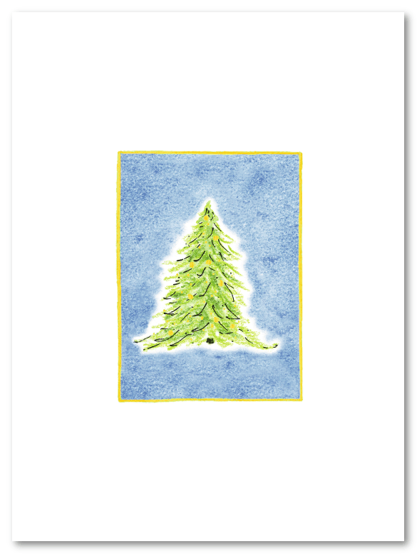 Pine Tree Personalized Christmas Card