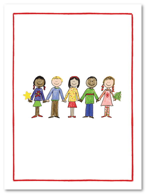Happy Kids Personalized Christmas Card