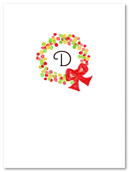 Dotted Holiday Wreath Christmas Cards