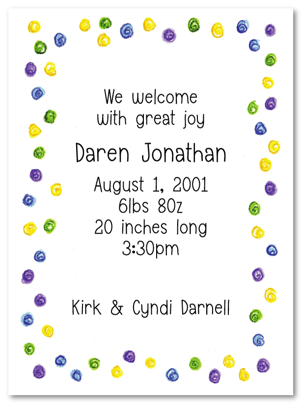 Happy Green Dots Border Party Invitations