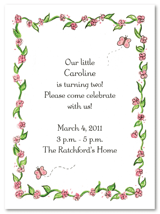 Caroline Border Invitations