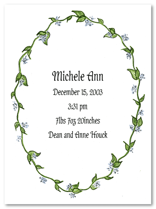 Mickie's Oval Border Invitations