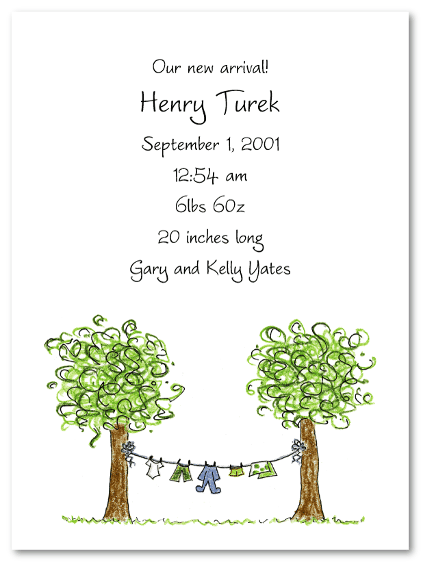 Boy's Laundry Baby Shower Invites