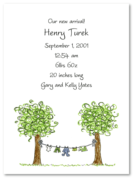 Boy's Laundry Baby Shower Invites