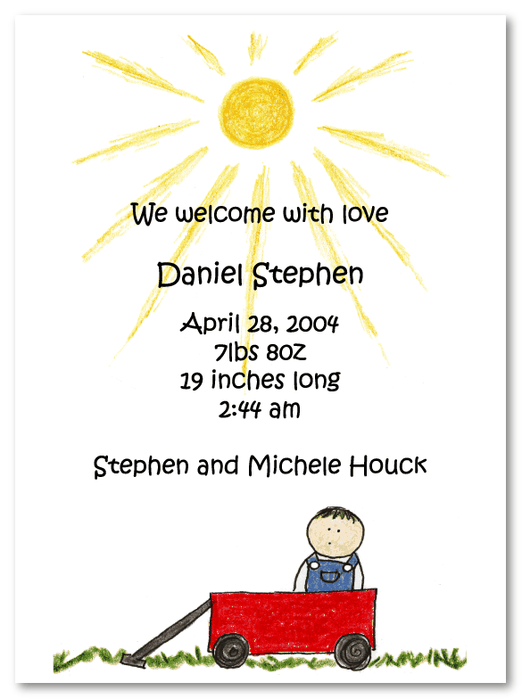 Wagon Boy Invitations