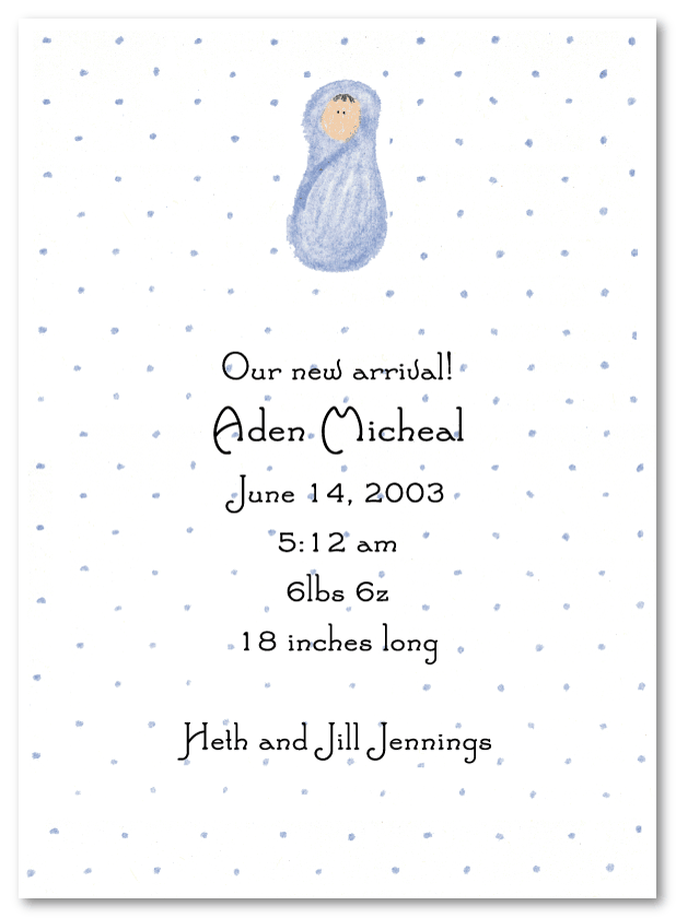 Newborn Boy Birth Announcements