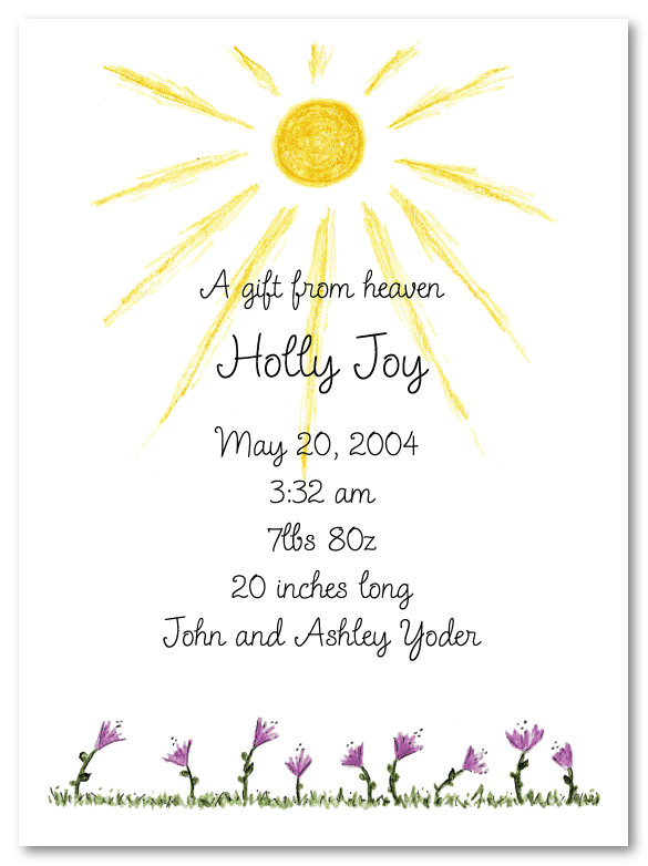 Purple Flower Invitations