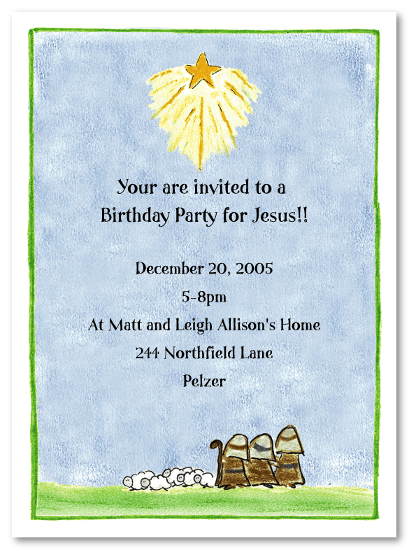 Christmas Shepherd Scene Invitations