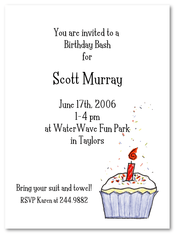 Cupcake Invitations