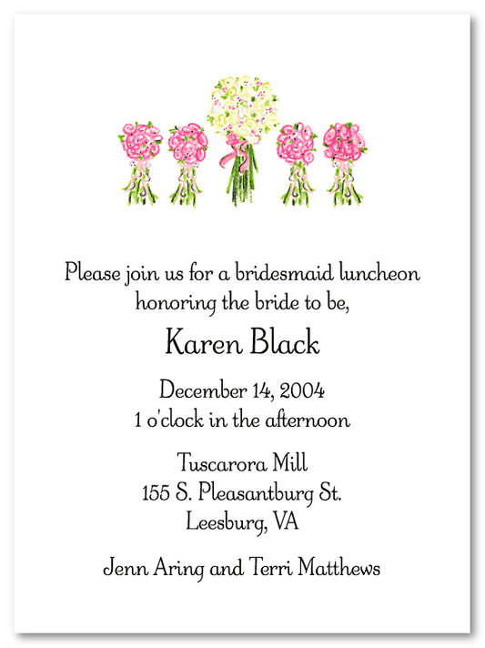 Wedding Bouquets Party Invites