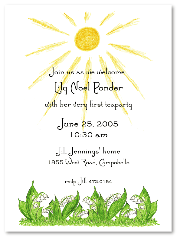 Lilies Of The Valley Birth Announcements