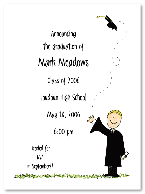 Blonde Boy Graduate Announcements