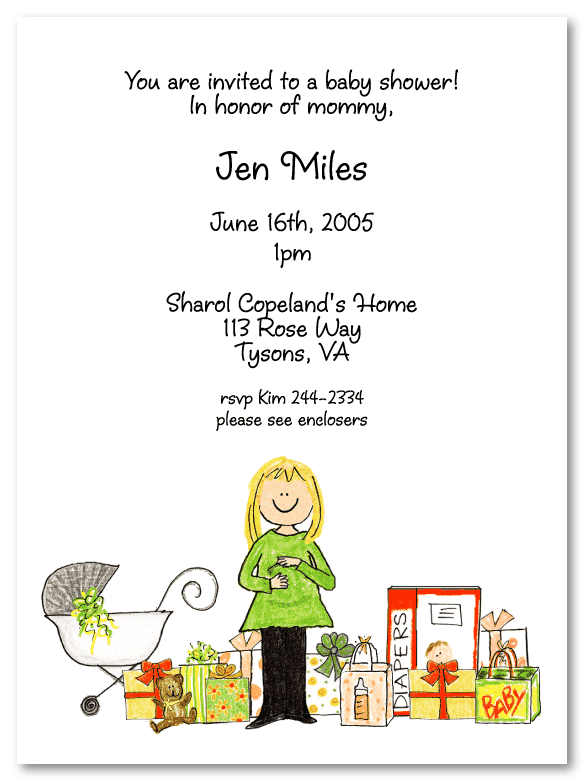 Blonde Mom's Baby Shower-Neutral Baby Shower Invites