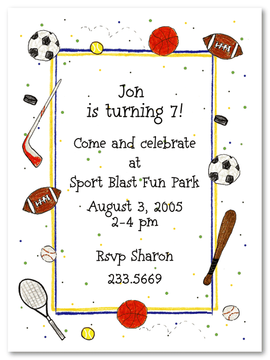 Sport Collage Invitations