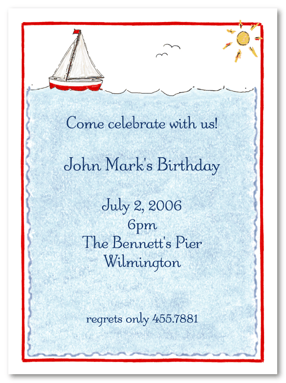 Sailboat Invitations