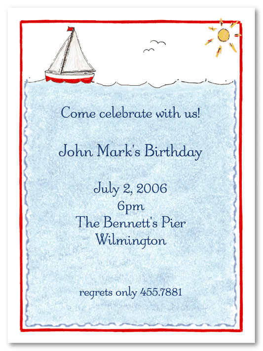 Sailboat Invitations