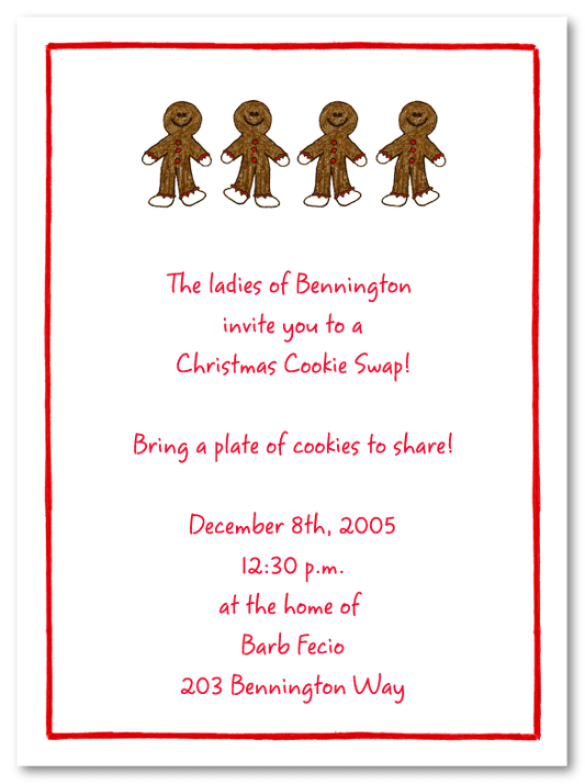 Gingerbread Men Invitations