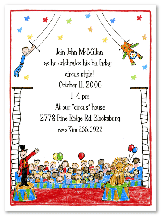 Circus Invitations