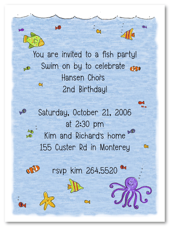 Ocean Friends Invitations