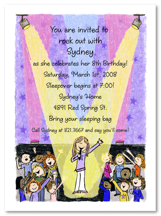 Rock Star Invitations