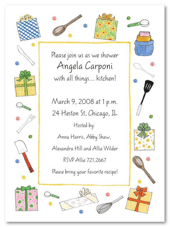 Kitchen Party Invitations