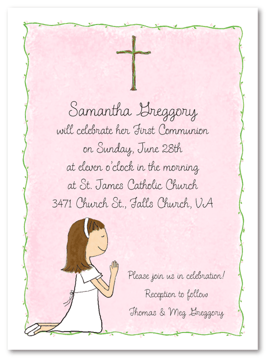 Girl's First Communion Invitations