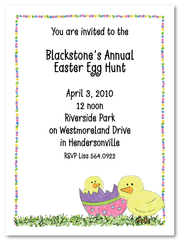 Easter Chicks Invitations