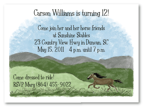 Galloping Horse Invitations